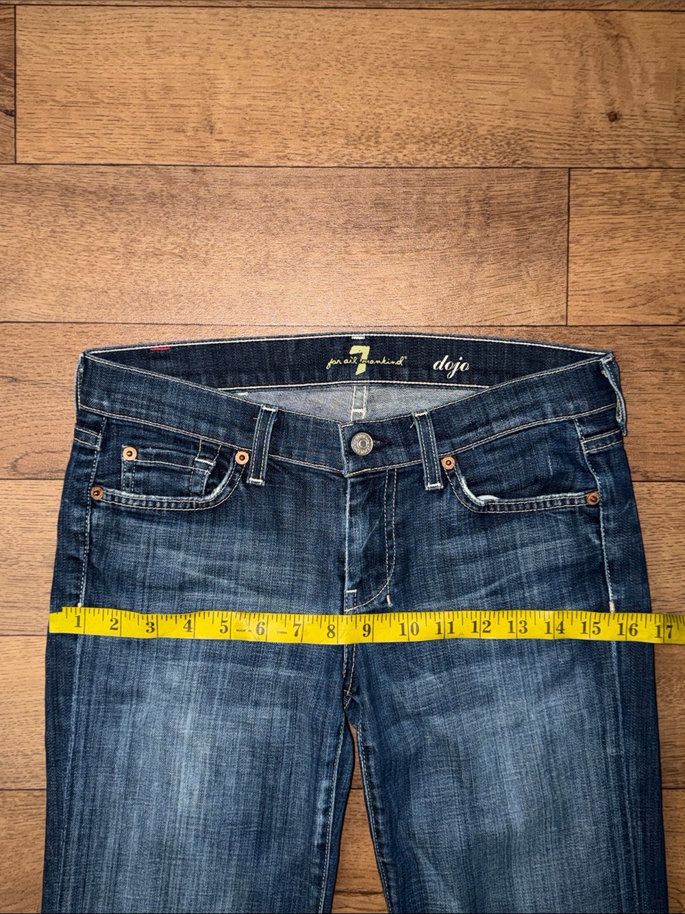 7 For All Mankind Size 26 Dojo Jeans Made In USA Sexy Denim Coastal Cowgirl Farm - Picture 12 of 16